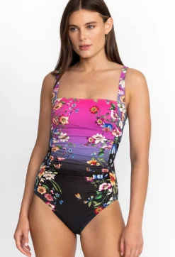 Johnny Was Ombre Garden Ruched One Piece