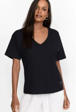 Hot Johnny Was Organic Cotton Drop Shoulder Tee Black Beauty