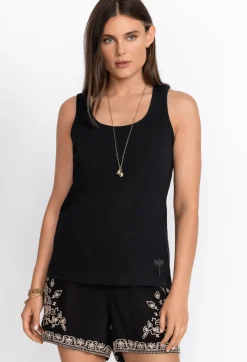 Johnny Was Organic Cotton Essential Tank Black Beauty