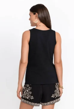 Johnny Was Organic Cotton Essential Tank Black Beauty