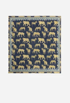 Johnny Was Pet Bandana Blue Tiger
