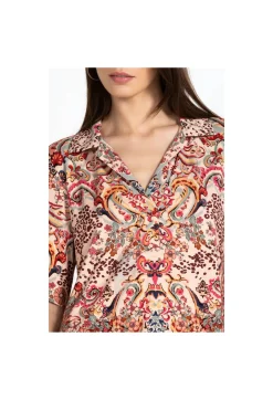 Sale Johnny Was Polo Swing Tee Jungle Paisley