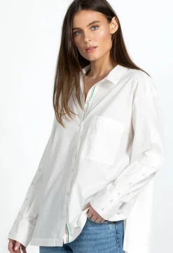 New Johnny Was Poplin Relaxed Pocket Shirt White