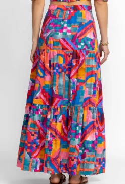 Clearance Johnny Was Poplin Skirt Summer Daydream