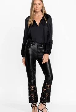 Outlet Johnny Was Portia Vegan Leather Pant Black