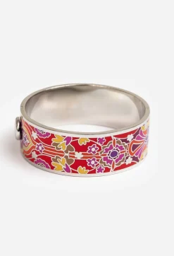 Johnny Was Red Saba Hinged Bracelet Multi