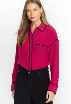 Clearance Johnny Was Relaxed Button Down With Piping Vivacious
