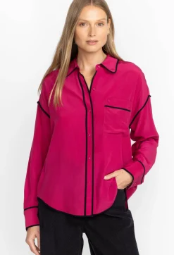 Clearance Johnny Was Relaxed Button Down With Piping Vivacious