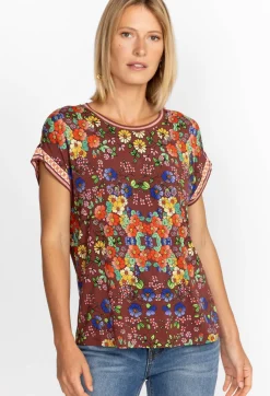 Outlet Johnny Was Relaxed Tee Teaberry
