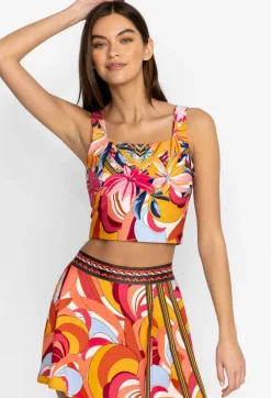 Sale Johnny Was Reversible Compression Tank Golden Rose