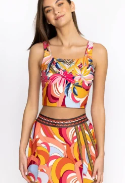 Sale Johnny Was Reversible Compression Tank Golden Rose
