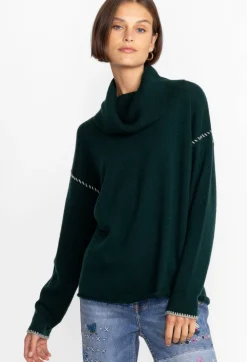 Online Johnny Was Rhode Cowl Neck Sweater Emerald