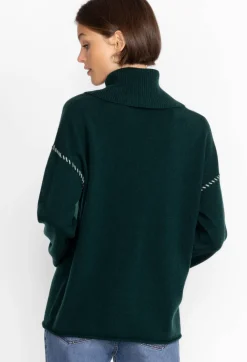 Online Johnny Was Rhode Cowl Neck Sweater Emerald