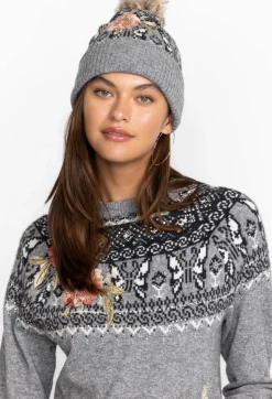 Discount Johnny Was Sammy Fairisle Beanie Charcoal