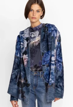 Discount Johnny Was Sherpa Jacket Grey Peony