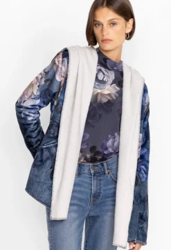 Discount Johnny Was Sherpa Jacket Grey Peony
