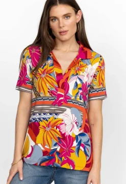 Outlet Johnny Was Short Sleeve Swing Polo Rachel May