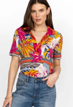 Outlet Johnny Was Short Sleeve Swing Polo Rachel May