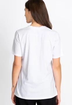 Best Johnny Was Short Sleeve V-Neck Layering Tee White