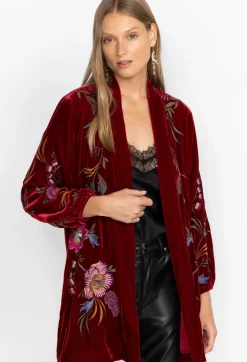 Online Johnny Was Sidonia Bishop Sleeve Kimono Rich Red