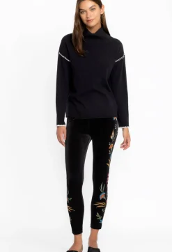 Outlet Johnny Was Sidonia Velvet Stretch Legging Black