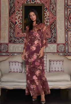 Hot Johnny Was Silk Maxi Dress Winonna