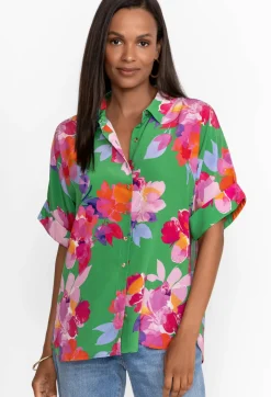 Outlet Johnny Was Silk Shirt Nadine