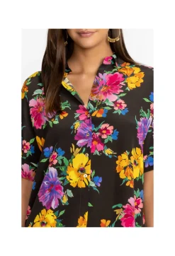 Discount Johnny Was Silk Shirt Poppy