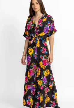 Clearance Johnny Was Silk Tiered Pant Poppy