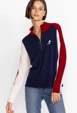 Online Johnny Was Ski Quarter Zip Pullover Navy