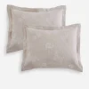 Hot Johnny Was Skyler Eyelet Linen Standard Shams Sand