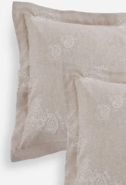 Hot Johnny Was Skyler Eyelet Linen Standard Shams Sand