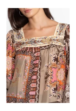 Clearance Johnny Was Square Neckline Blouse Flora Lace