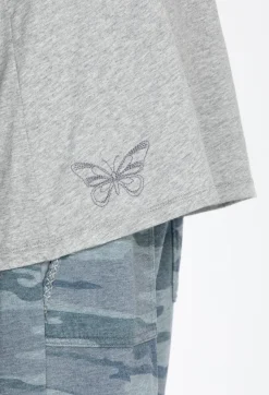 Online Johnny Was S/S V-Neck Layering Tee Heather Grey