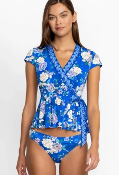 Hot Johnny Was Tankini Wrap Blue Dove
