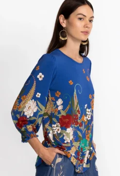 Discount Johnny Was Tee Bee Smocked Sleeve Tee Teebee