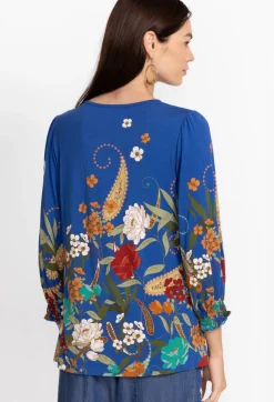 Discount Johnny Was Tee Bee Smocked Sleeve Tee Teebee