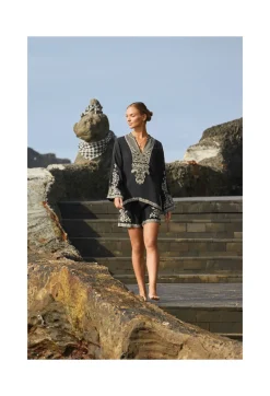 Outlet Johnny Was Tempest Blouse Black