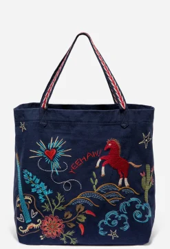 Discount Johnny Was Texas Everyday Tote Navy