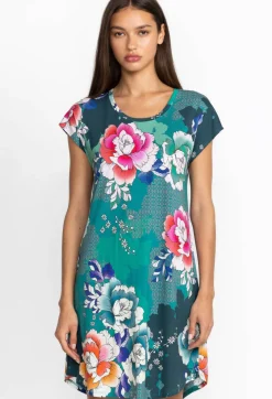 Discount Johnny Was The Brigette Cap Sleeve Dress Tura Turquoise