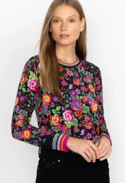 Johnny Was The Janie Favorite Long Sleeve Crew Neck Swing Tee Cantero