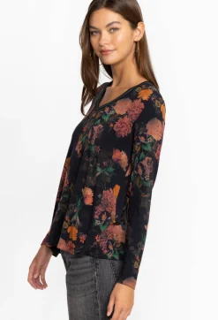 Best Johnny Was The Janie Favorite Long Sleeve V-Neck Swing Tee Amapola