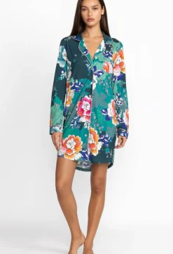 New Johnny Was The Neena Long Sleeve Shirt Tura Turquoise