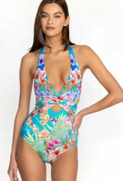 Outlet Johnny Was Tie Dye Twist Keyhole One Piece Water Tropic