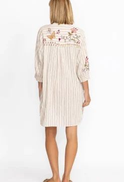 Online Johnny Was Toni Smocked Cuff Tunic Stripe