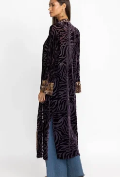 New Johnny Was Twilight Silk Kimono Eggplant