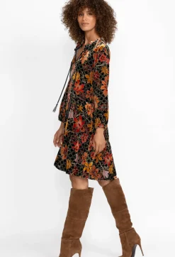 Hot Johnny Was Velvet Field Tiered Dress Jasmoon Flore