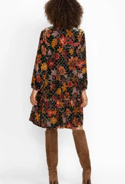 Hot Johnny Was Velvet Field Tiered Dress Jasmoon Flore