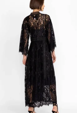 Johnny Was Veronne Lace Dress (Slip) Black