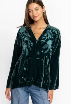 Johnny Was Wmns Frankie Velvet Pull On Hoodie Ponderosa Pine